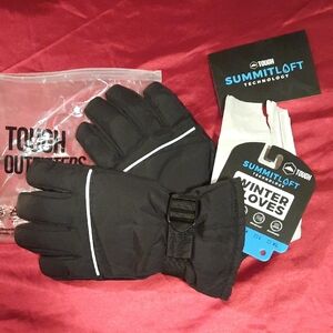 NWT Tough Summitloft Technology Black Winter Gloves for Women Size Medium